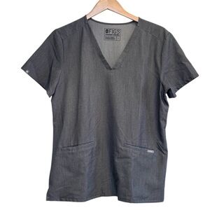 Figs Set Top And Pants Set Size Large Grey Turquoise Technical Collection